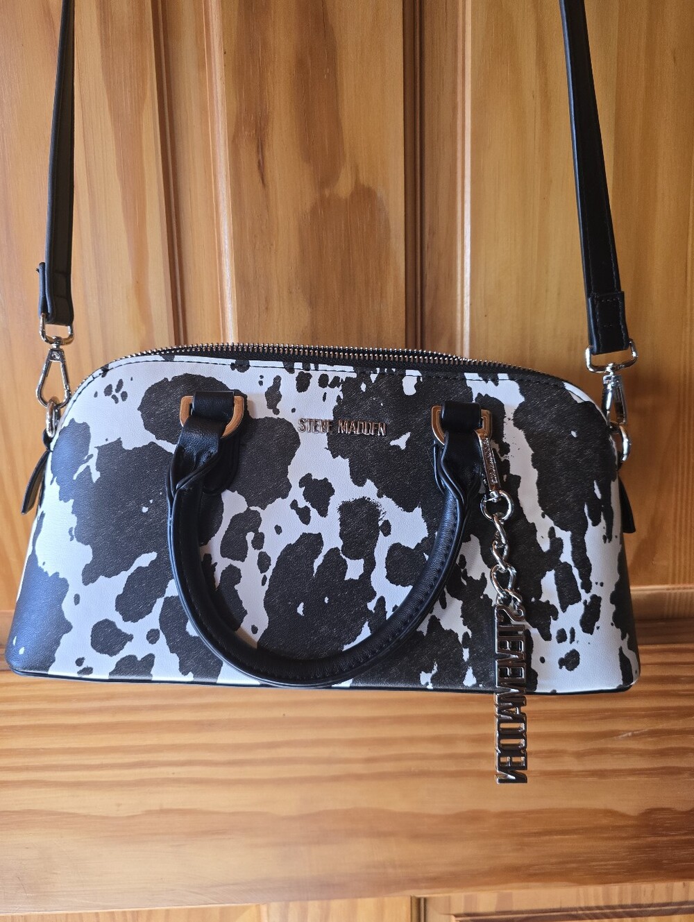 Steve Madden Cow Print Crossbody Purse